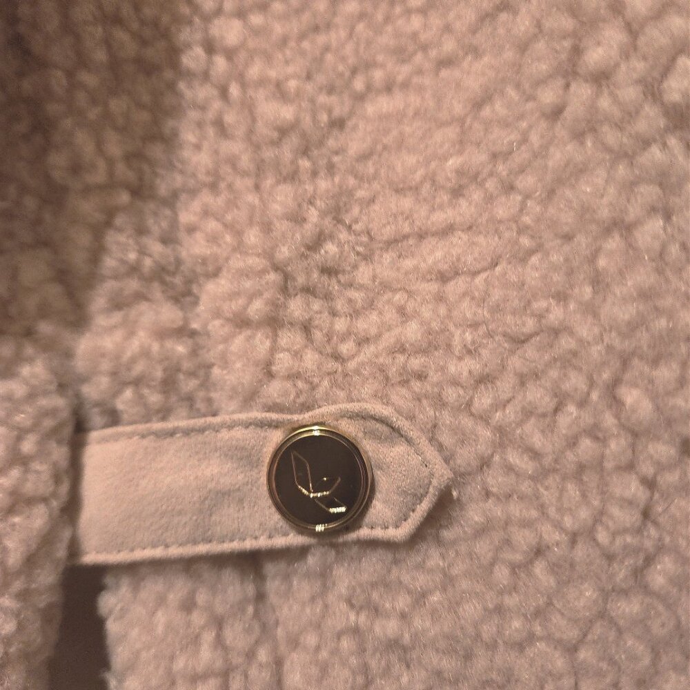 Koolaburra by UGG 1X QVC Shacket Blush Teddy Coat Faux Sherpa Hood Lining NWT - Picture 7 of 14